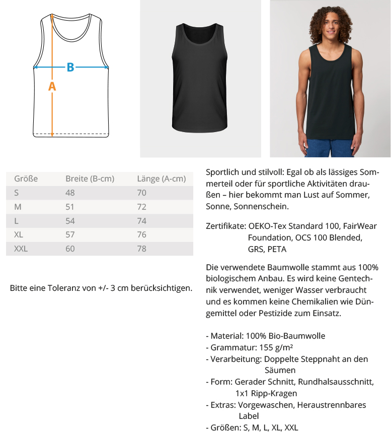 Infinite Fitnesswear - Herren Organic Tank-Top – Bild 3